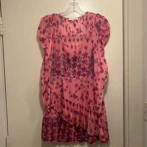 LoveShackFancy pink sparkly star dress